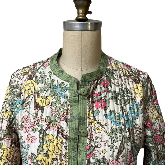 Cottagecore Appleseeds Quilted Jacket Reversible Floral Small - Picture 2 of 11